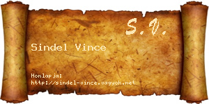 Sindel Vince névjegykártya